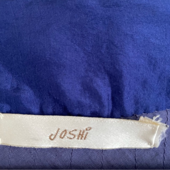 Joshi Silk Kaftan Blue & Green Ombre, Crinkle Textured, With Pockets - Picture 5 of 5